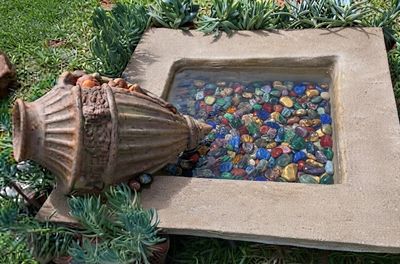 Fibreglass Urn &amp; Reflection Pond Length:1300mm Width:1200mm Height:500mm