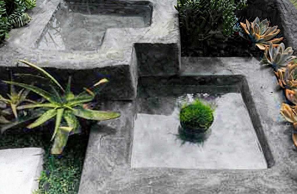 Fibreglass Reflection Pond Duo Length:900mm Width:900mm Height:200mm