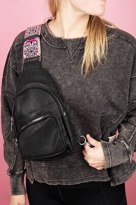 GUITAR STRAP BLACK ALI SLING BAG