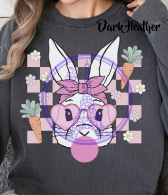 Easter Bunny Bubblegum retro checkers