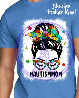 Messy Bun Autism Mom Autism Awareness