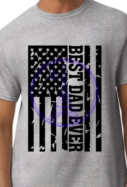 BEST DAD EVER DISTRESSED FLAG