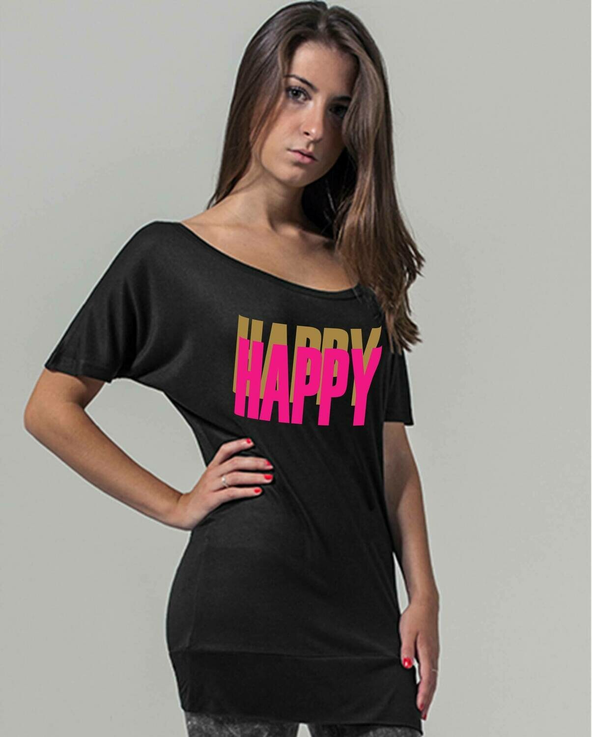 Viscose Tee "HAPPY"