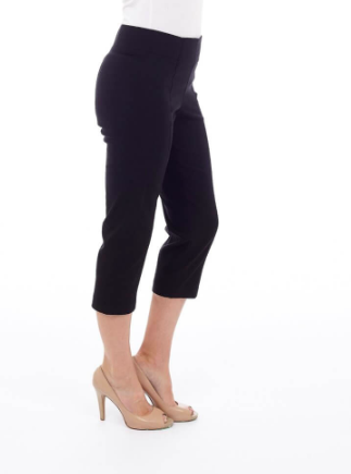 Bengaline Capri With Seam Detail-Navy
