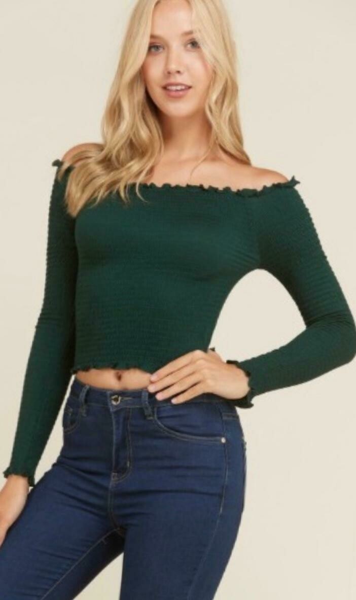 Off Shoulder Long Sleeve Top