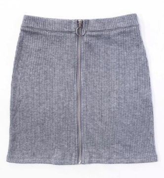 Zip Up Mini Skirt