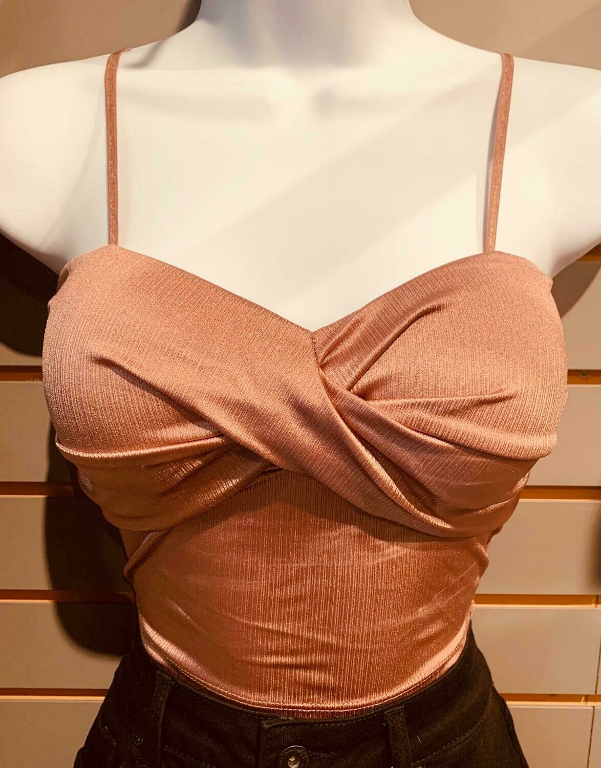 Assorted Crop Padded Top - Rosegold