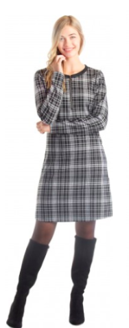 Plaid Dress - Black