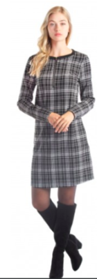 Plaid Dress - Black