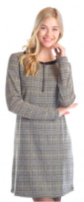Plaid Dress - Yellow