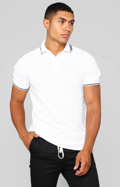  Polo Tee Half Sleeve White