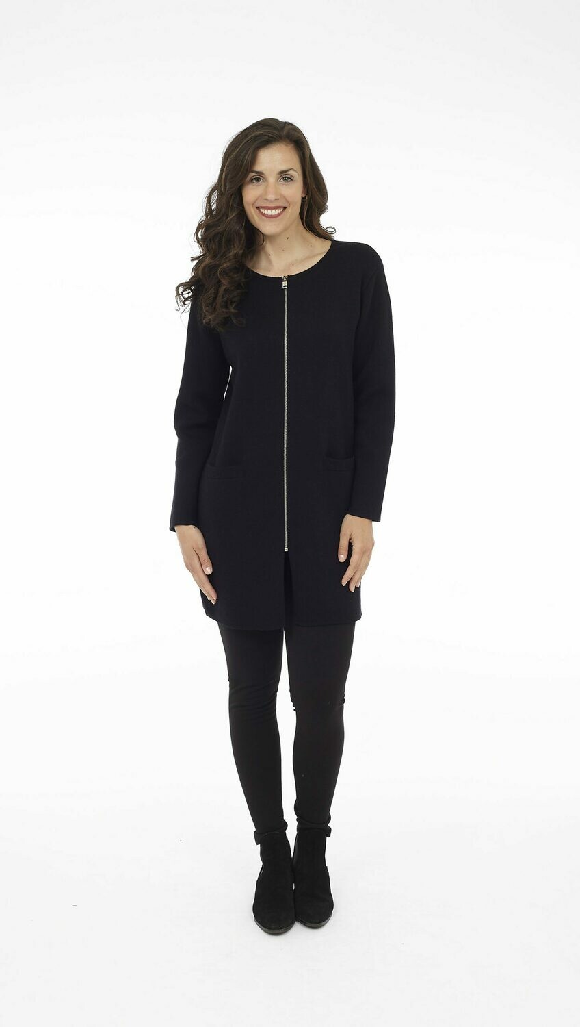 L/S Zip Up Jacket - Black