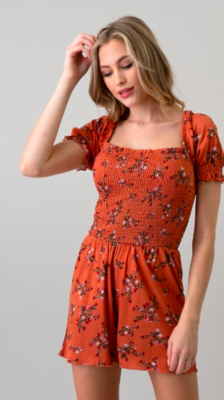 Romper Terracotta Off Shoulder