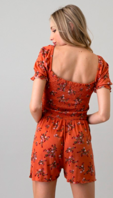 Romper Terracotta Off Shoulder