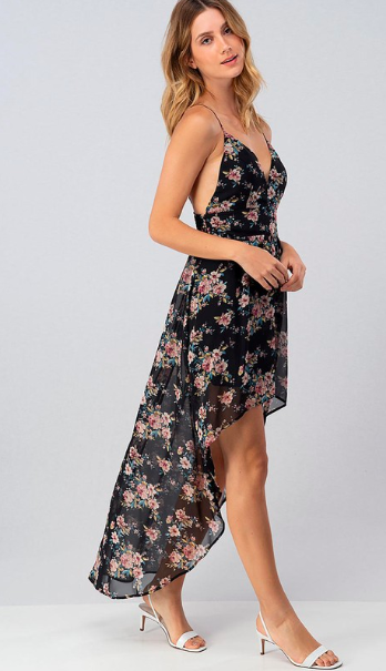 Floral High Low Summer Dress