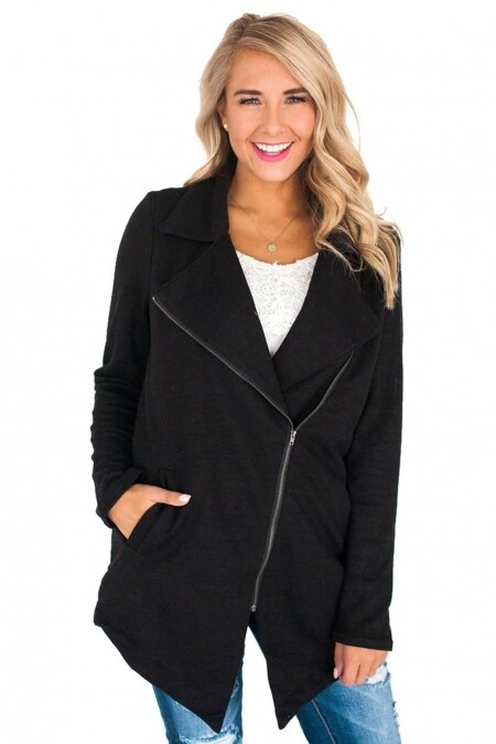 Hudson Zipper Jacket - Black