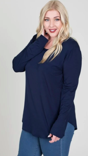 Emma&#39;s Closet Plus Size Top  - Navy