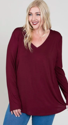 Emma&#39;s Closet Plus Size Top - Wine