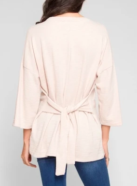 Tunic With Front Tie - Beige