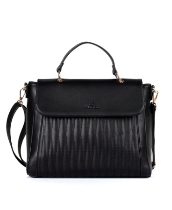  80402 Karla Hanson Satchel Handbag - Black