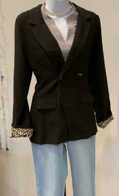 Leopard Print Blazer