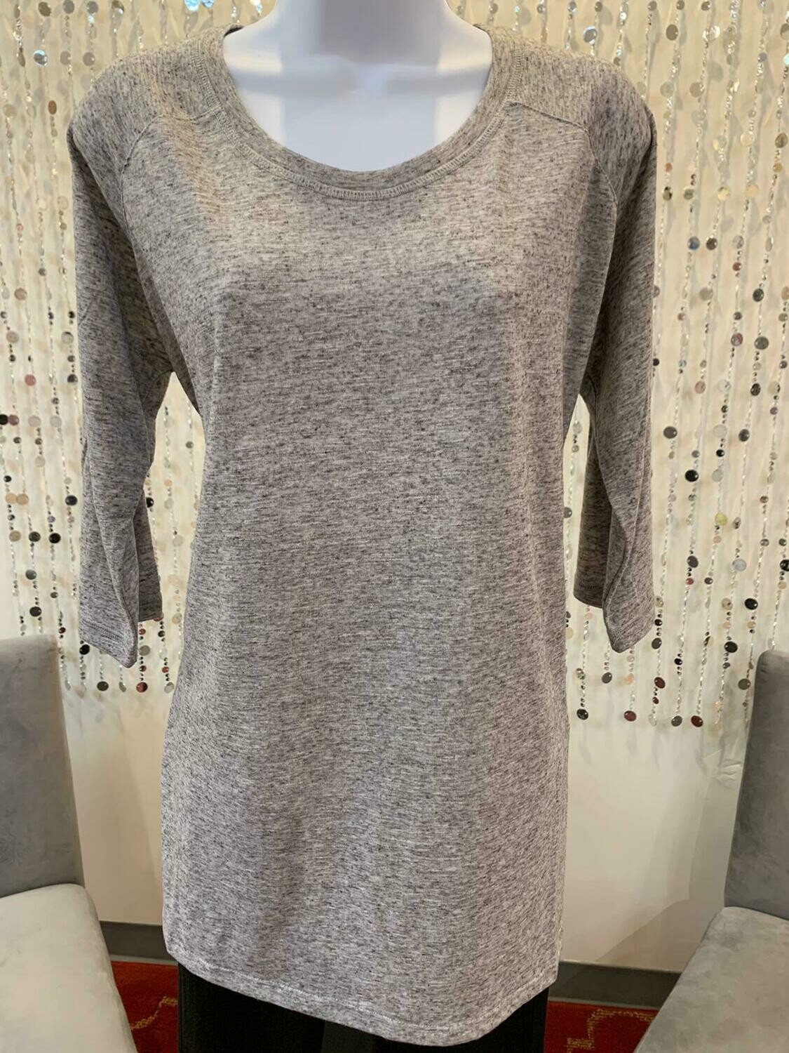 Roll-Up Sleeve Top Oatmeal