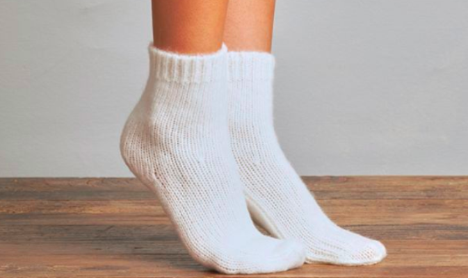 Almond White Socks