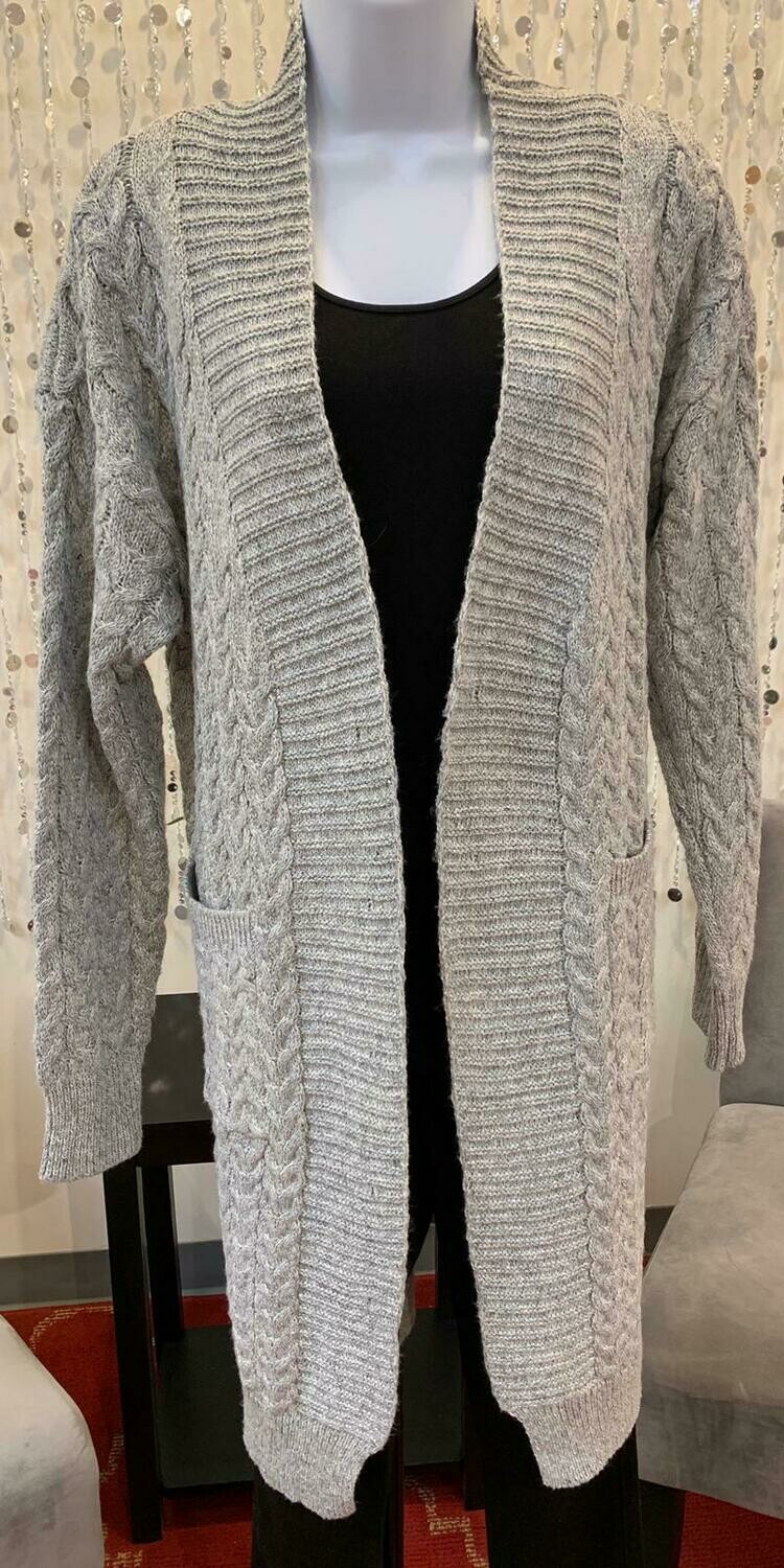 Knit Cardigan - Grey 