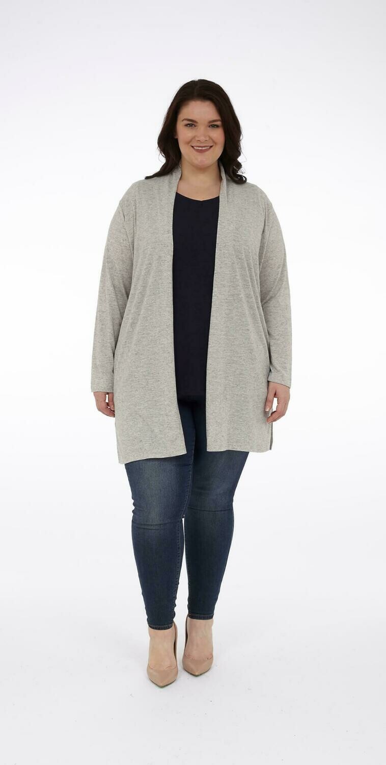 PLUS OPEN CARDIGAN SIDE SLITS