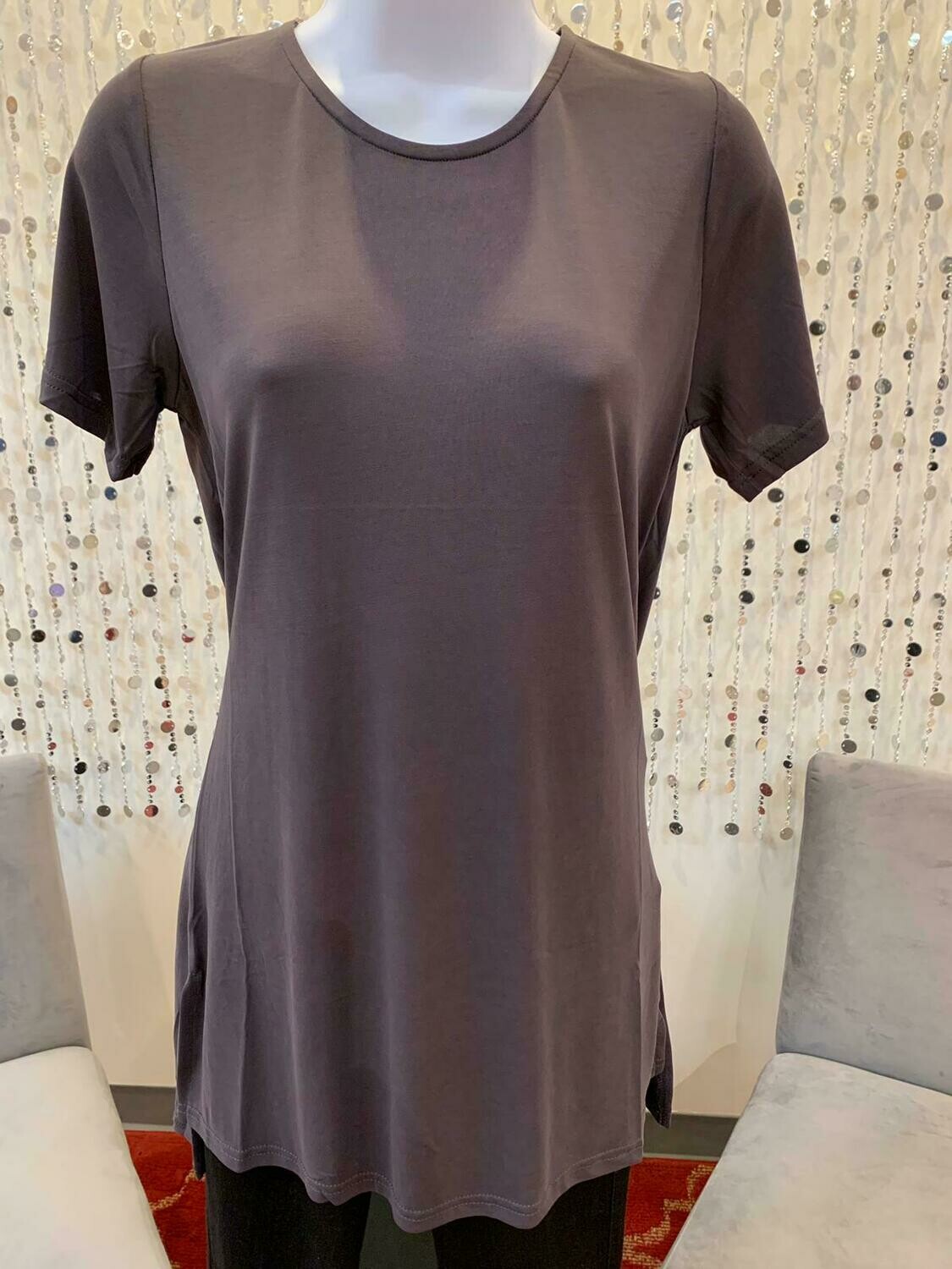 Tunic W/Side Slit - Brown