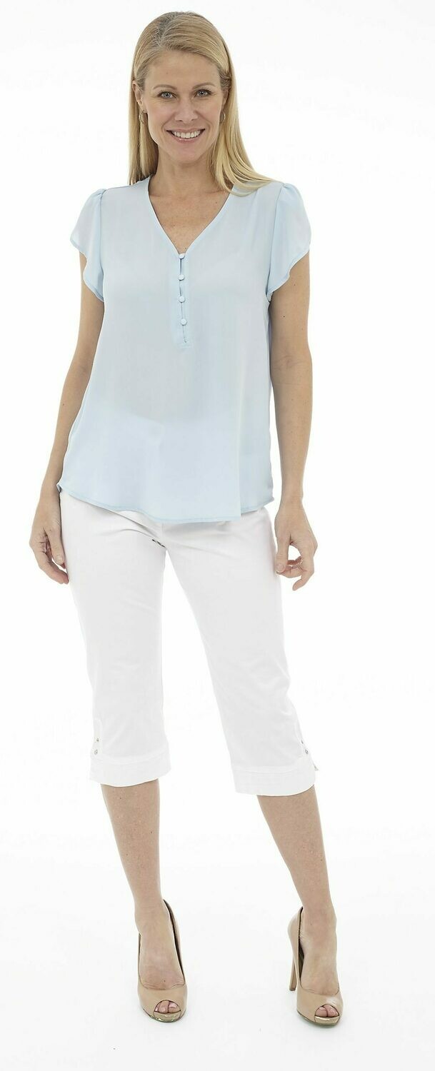 V-Neck Blouse Button
