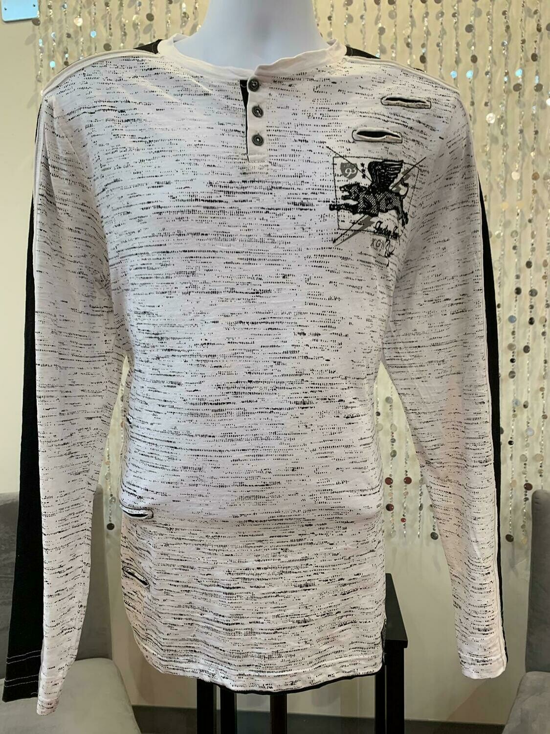 Factory Printed Men&#39;s Long Sleeve T-shirt