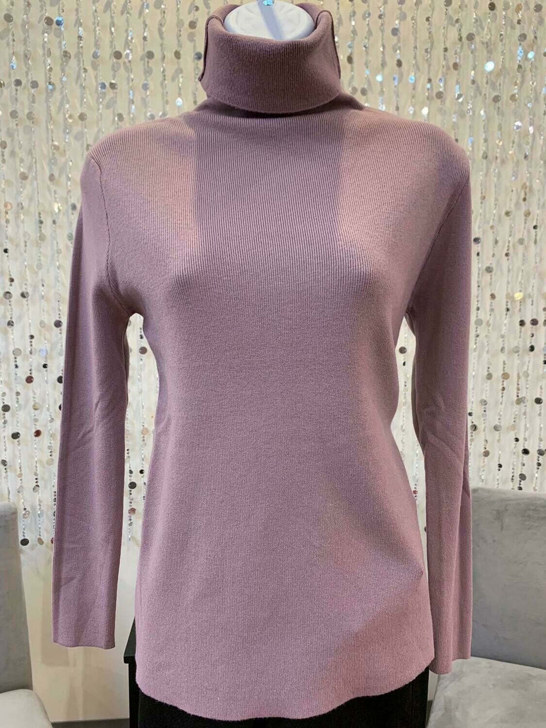 Turtle Neck Purple Long Sleeve