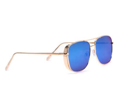 Sunglasses Square Lens- Blue/Gold