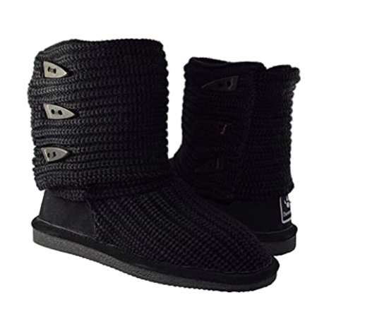 Knit Tall Bearpaw- Black 