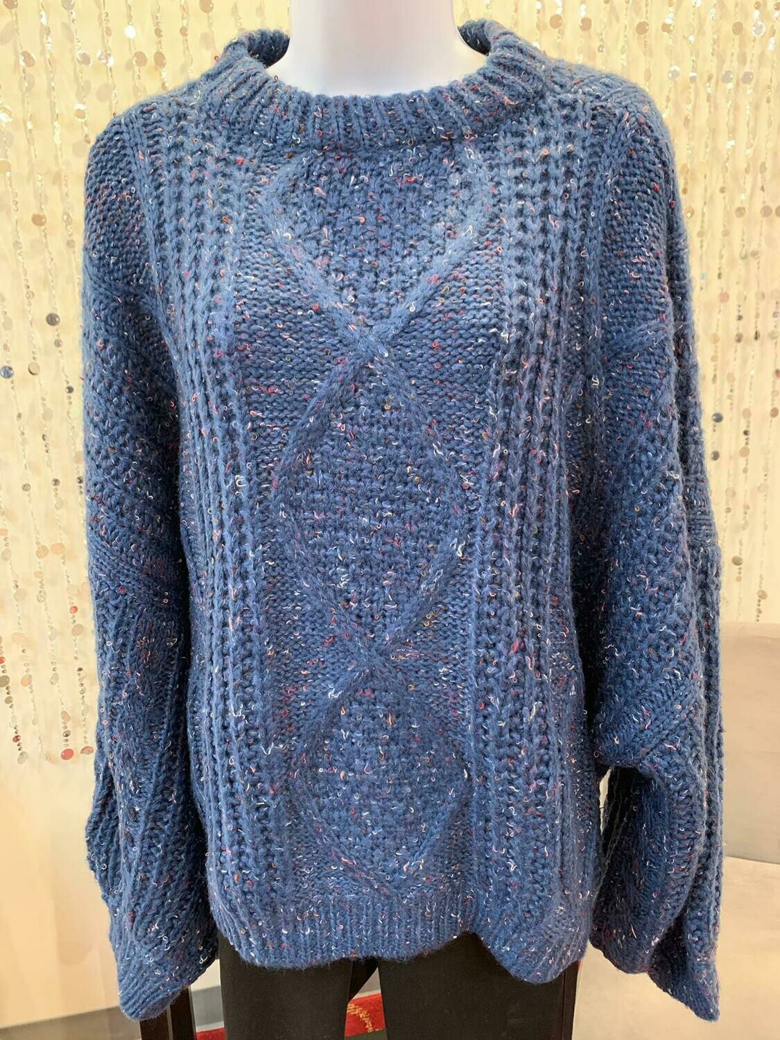 Loose Fit Sweater - Blue