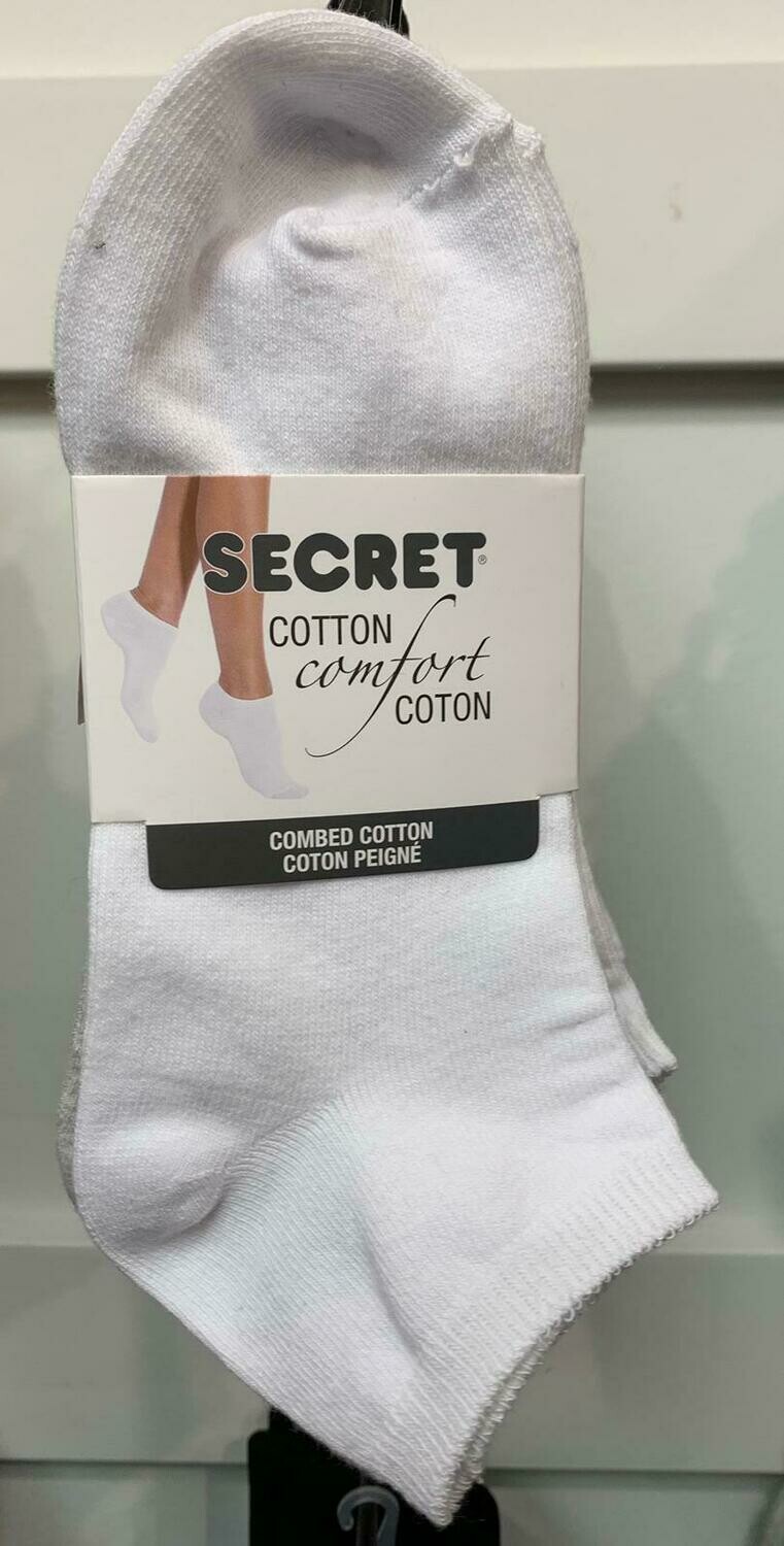 Women&#39;s 3PK Ankle Socks- White/Grey