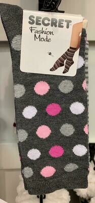 Women&#39;s Socks- Pink Polka Dots