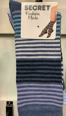 Women&#39;s Socks- Purple/Blue Stripe