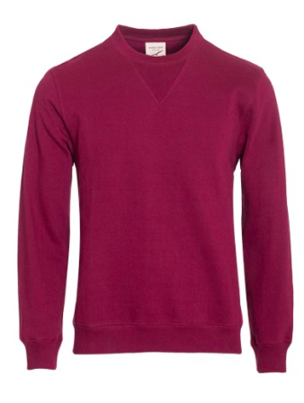 Men's Crew Neck Fleece Shirt - Burgundy