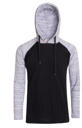 Black Inject Men's Lightweight Hooded - Black