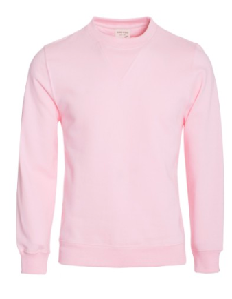 Men's Crew Neck Fleece Shirt - Pink