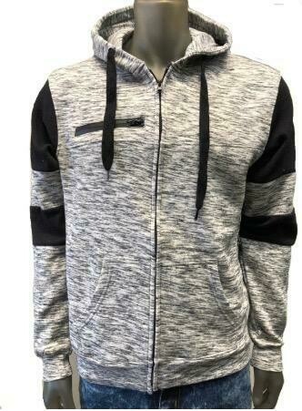 Men's Zipper Fleece Hoodie - H. Grey
