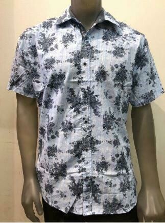 Men's Printed Woven Shirt JR-11650 - Blue