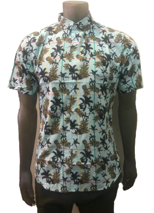 Men's Printed Shirts  HB-4604 - Blue