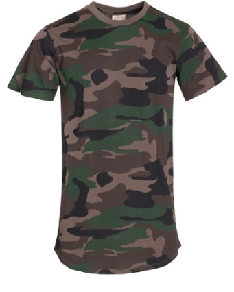 Men's Hem JR-4-09-1 Camo Green T-Shirt
