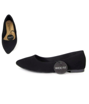 Black Nubuck Flats