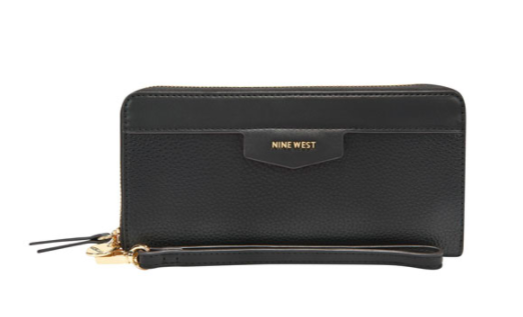 Cara Zip Around Wristlet Black