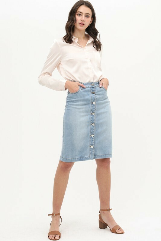 Curved Hem Ivory Shirt
