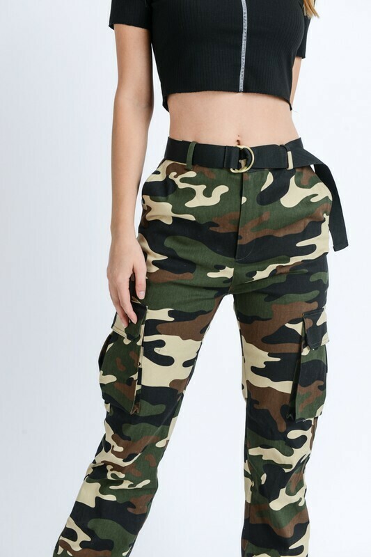 Camouflage Print Olive pants